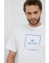 Rip Curl tricou din bumbac Corp Icon Tee culoarea alb cu imprimeu - Pled.ro