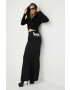 Rotate bluza femei culoarea negru neted - Pled.ro