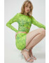 Rotate longsleeve femei culoarea verde - Pled.ro