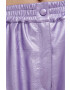 Rotate pantaloni scurti femei culoarea violet neted high waist - Pled.ro