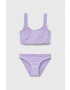 Roxy costum de baie pentru copii din două piese culoarea violet - Pled.ro