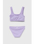 Roxy costum de baie pentru copii din două piese culoarea violet - Pled.ro