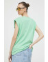 Roxy top din bumbac culoarea verde - Pled.ro