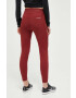 Salewa leggins sport Lavaredo femei culoarea bordo neted - Pled.ro