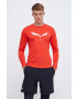 Salewa longsleeve sport Solidlogo culoarea rosu cu imprimeu - Pled.ro