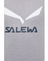 Salewa longsleeve sport Solidlogo culoarea gri cu imprimeu - Pled.ro