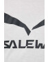 Salewa tricou sport culoarea alb cu imprimeu - Pled.ro