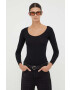 Samsoe Samsoe longsleeve femei culoarea negru - Pled.ro