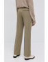 Samsoe Samsoe Pantaloni femei culoarea bej lat high waist - Pled.ro