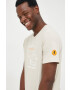 Save The Duck tricou din bumbac culoarea alb cu imprimeu - Pled.ro