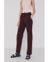 Scotch & Soda Pantaloni femei culoarea bordo material neted - Pled.ro