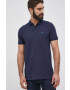 Selected Homme tricou Polo bărbați culoarea albastru marin material neted - Pled.ro