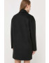 Silvian Heach palton femei culoarea negru de tranzitie oversize - Pled.ro