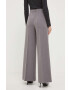 Silvian Heach pantaloni femei culoarea gri evazati high waist - Pled.ro