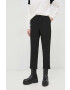 Silvian Heach pantaloni femei culoarea negru drept high waist - Pled.ro