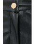 Silvian Heach pantaloni scurti femei culoarea negru neted high waist - Pled.ro