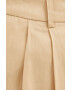 Silvian Heach pantaloni scurti din in culoarea bej neted high waist - Pled.ro