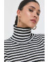 Silvian Heach pulover din amestec de lana femei culoarea alb cu turtleneck - Pled.ro