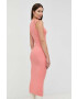 Silvian Heach rochie culoarea roz midi mulata - Pled.ro