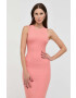 Silvian Heach rochie culoarea roz midi mulata - Pled.ro