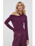 Sisley bluza femei culoarea violet neted - Pled.ro