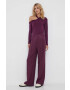 Sisley bluza femei culoarea violet neted - Pled.ro