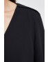 Sisley bluza femei culoarea negru neted - Pled.ro