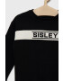 Sisley bluza copii culoarea negru neted - Pled.ro