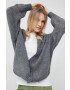 Sisley cardigan din amestec de lana femei culoarea gri light - Pled.ro