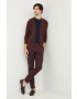 Sisley cardigan din bumbac barbati culoarea bordo - Pled.ro