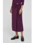 Sisley fusta culoarea violet midi drept - Pled.ro