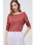 Sisley longsleeve femei culoarea bordo - Pled.ro