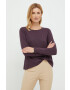 Sisley longsleeve din bumbac culoarea gri neted - Pled.ro