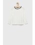 Sisley longsleeve din bumbac pentru copii culoarea alb cu imprimeu - Pled.ro