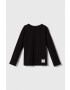 Sisley longsleeve din bumbac pentru copii culoarea negru - Pled.ro