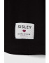 Sisley longsleeve din bumbac pentru copii culoarea negru - Pled.ro