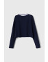 Sisley longsleeve din bumbac pentru copii culoarea albastru marin - Pled.ro