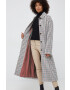 Sisley palton din lana de tranzitie oversize - Pled.ro