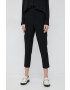 Sisley pantaloni femei culoarea negru mulata high waist - Pled.ro