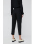 Sisley pantaloni femei culoarea negru mulata high waist - Pled.ro