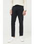 Sisley pantaloni femei culoarea albastru marin evazati high waist - Pled.ro