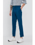 Sisley pantaloni femei culoarea bej drept high waist - Pled.ro