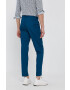 Sisley pantaloni femei culoarea bej drept high waist - Pled.ro