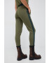 Sisley pantaloni femei culoarea verde drept high waist - Pled.ro