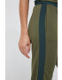 Sisley pantaloni femei culoarea verde drept high waist - Pled.ro