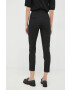 Sisley pantaloni femei culoarea negru drept high waist - Pled.ro