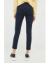 Sisley pantaloni femei culoarea albastru marin drept medium waist - Pled.ro