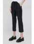 Sisley pantaloni femei culoarea negru drept high waist - Pled.ro