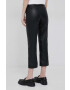 Sisley pantaloni femei culoarea negru drept high waist - Pled.ro