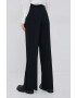 Sisley pantaloni femei culoarea negru lat high waist - Pled.ro